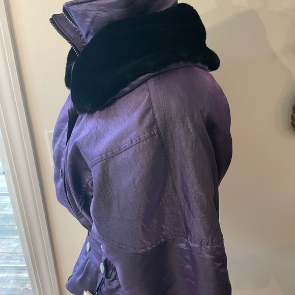 NILS Vintage Iridescent Metallic Purple Cropped Ski Jacket - Picture 12 of 16
